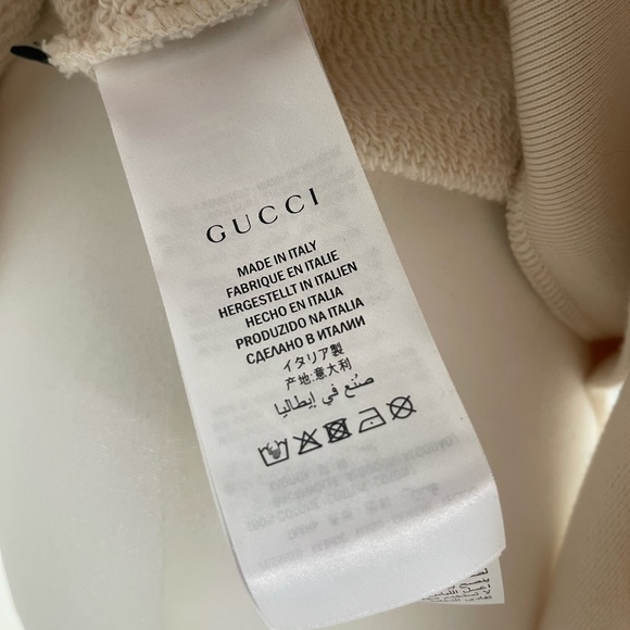 Unisex Gucci Tiger Loved Print Beige Hoodie Sweatshirt - Picture 4 of 4